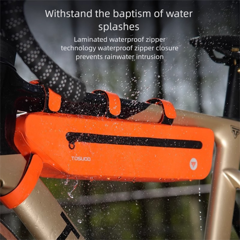 Waterproof Bike Frame Bag, Slim Front Tube Bag For Mountain & Road Bikes, Cycling Saddle Bag Accessory_voghion.com
