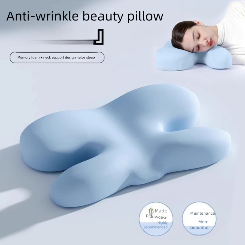 Oreiller de beauté pour soulager la pression du visage, oreiller de soutien cervical pour un sommeil profond en extérieur, pour adultes_voghion.com