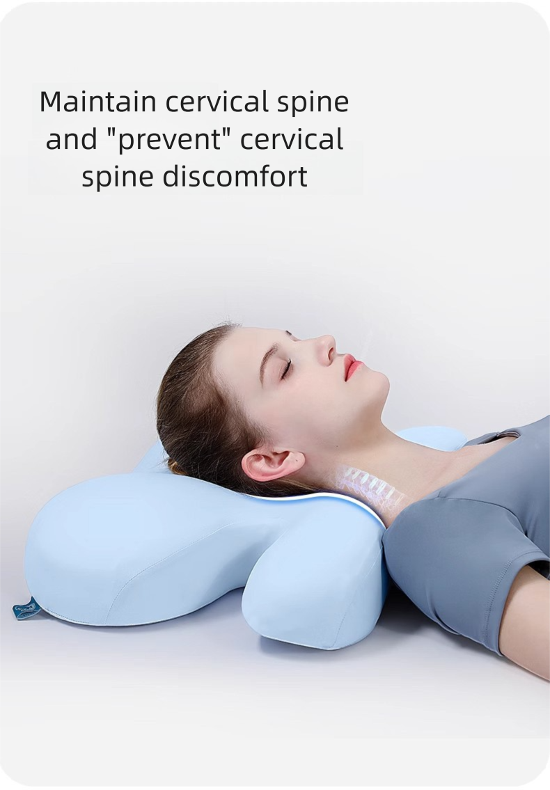 Ergonomic Neck Support Travel Pillow For Deep Sleep And Camping_voghion.com