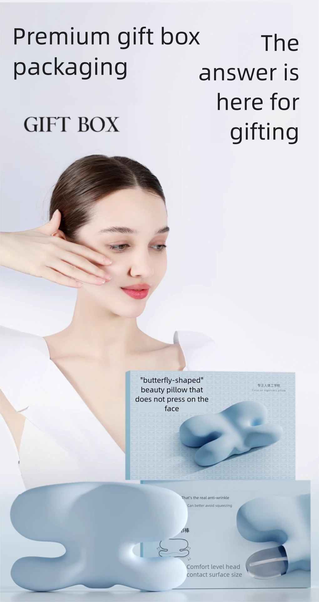 Ergonomic Neck Support Travel Pillow For Deep Sleep And Camping_voghion.com