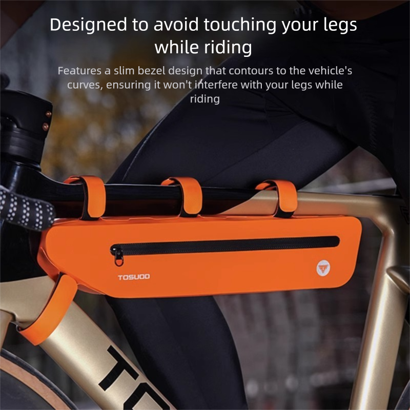 Waterproof Bike Frame Bag, Slim Front Tube Bag For Mountain & Road Bikes, Cycling Saddle Bag Accessory_voghion.com