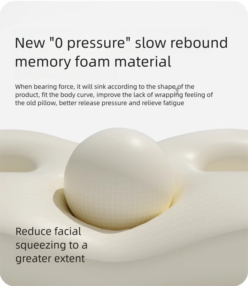 Ergonomic Neck Support Travel Pillow For Deep Sleep And Camping_voghion.com