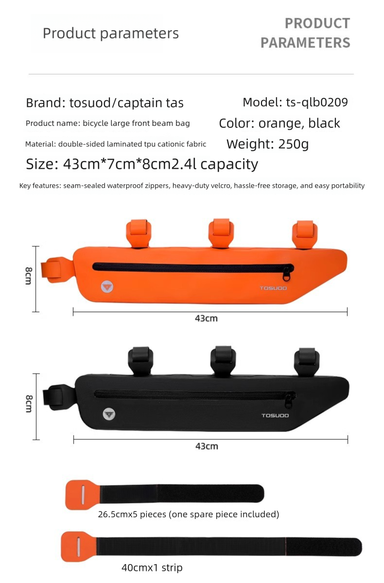 Ūdensizturīga velosipēda rāmja soma kalnu un šosejas velosipēdiem_voghion.com
