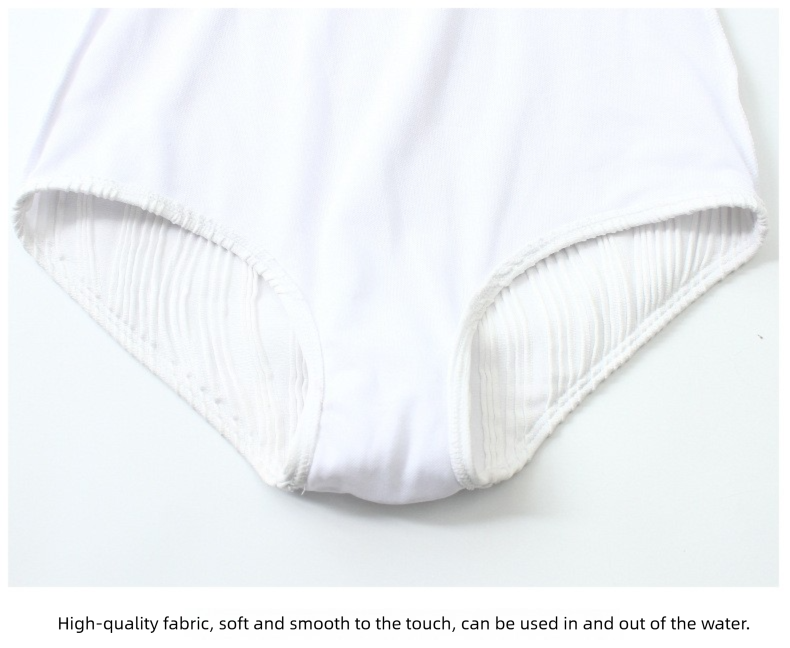 International Sexy White One-Piece Triangle Swimsuit For Women, Korean Style Long Sleeve UV Protection Surfing Bathing Suit Slim Fit Swimwear_voghion.com