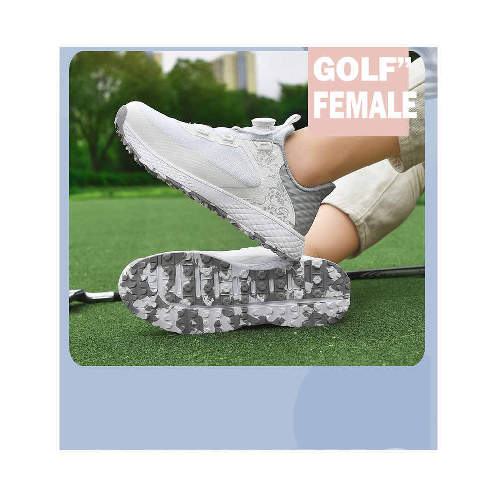 2025 Spring Summer New Women's With Fixed Spikes Breathable Golf Shoes_voghion.com