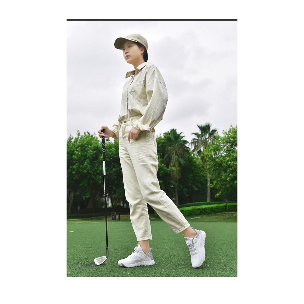2025 Spring Summer New Women's With Fixed Spikes Breathable Golf Shoes_voghion.com