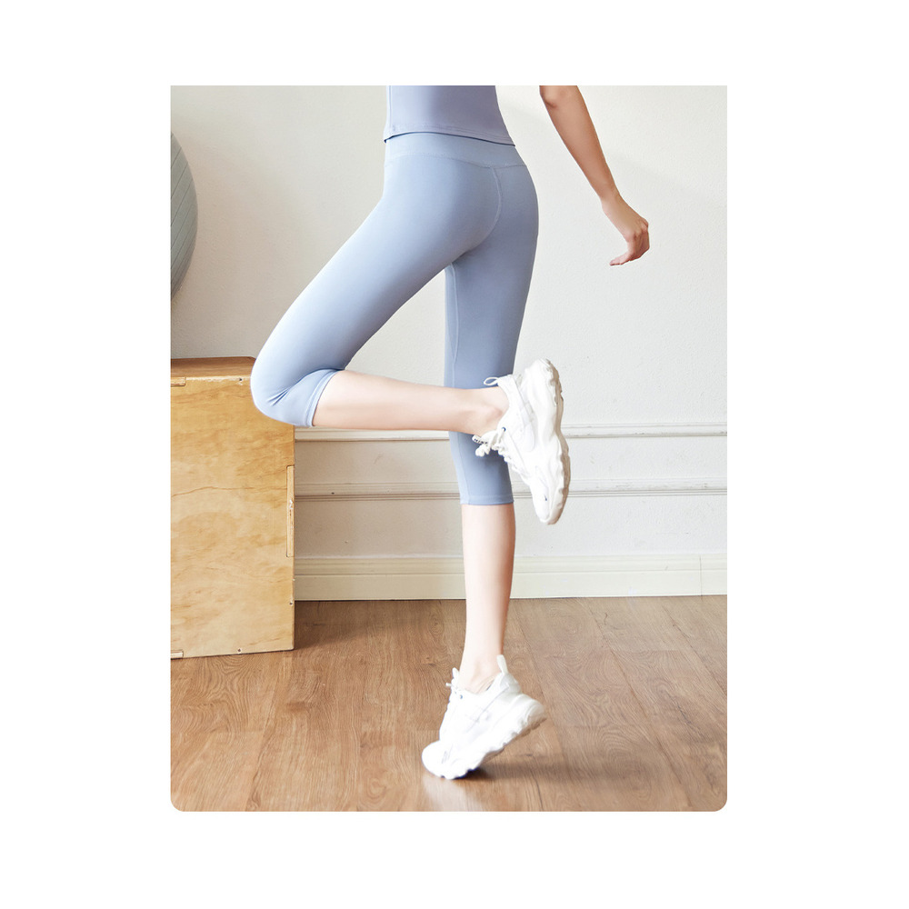 Letnie spodnie do jogi dla kobiet, obcisłe, oddychające, siedmiopunktowe spodenki fitness_voghion.com