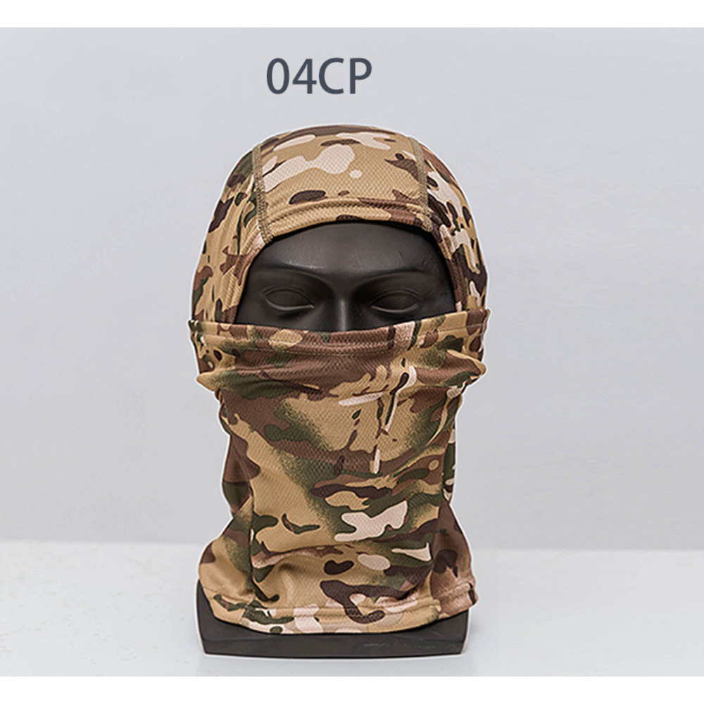 Letnia maska rowerowa na twarz, zewnętrzna, pyłoszczelna, z filtrem przeciwsłonecznym, kamuflażowa, taktyczna, z jednym otworem, na głowę, ocieplacz na szyję_voghion.com