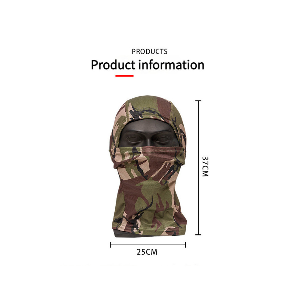 Letnia maska rowerowa na twarz, zewnętrzna, pyłoszczelna, z filtrem przeciwsłonecznym, kamuflażowa, taktyczna, z jednym otworem, na głowę, ocieplacz na szyję_voghion.com