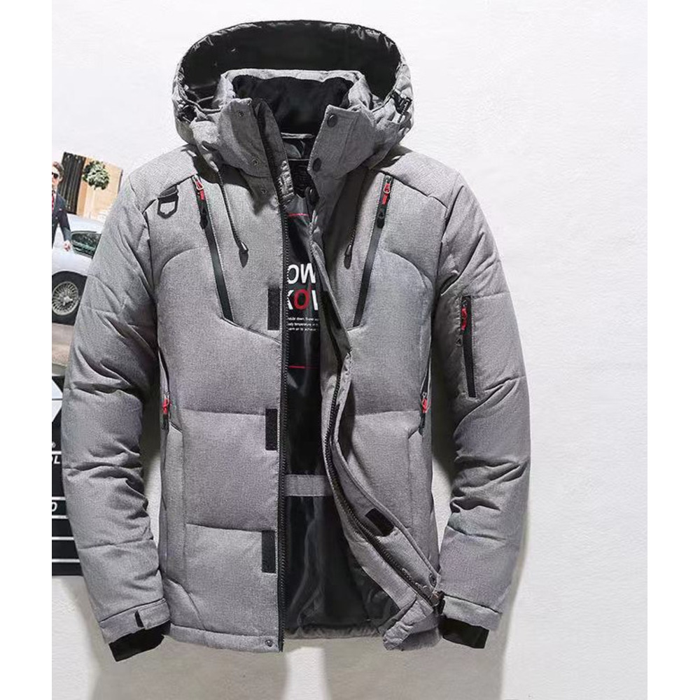 Giacca corta da uomo con cappuccio, casual, invernale, da esterno, spessa, Yama_voghion.com
