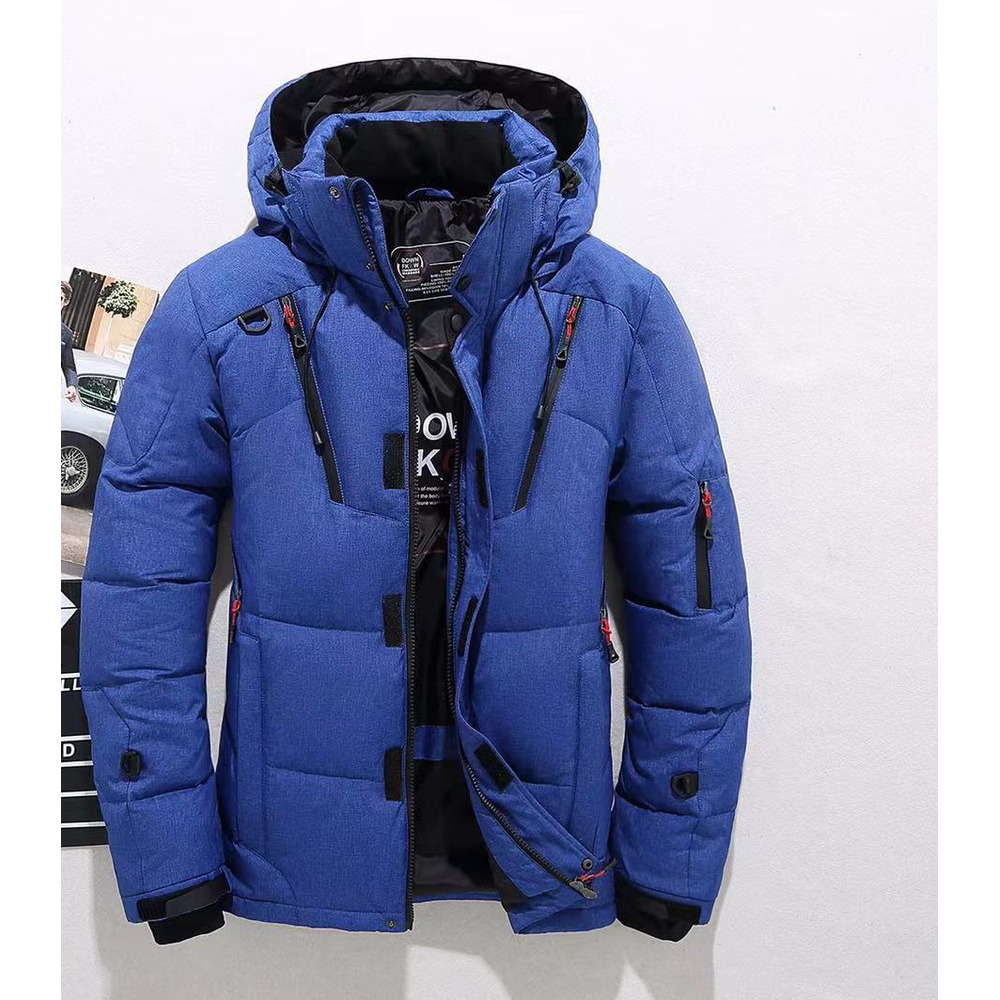 Giacca corta da uomo con cappuccio, casual, invernale, da esterno, spessa, Yama_voghion.com