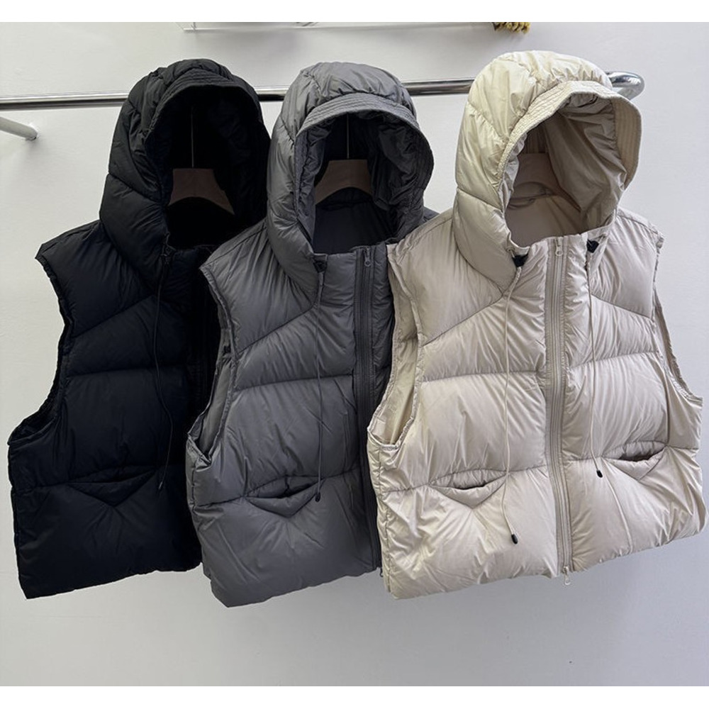 Stile europeo, corto, in cotone, da donna, primavera e autunno, nuovo, alla moda, versatile, semplice, senza maniche, per_voghion.com