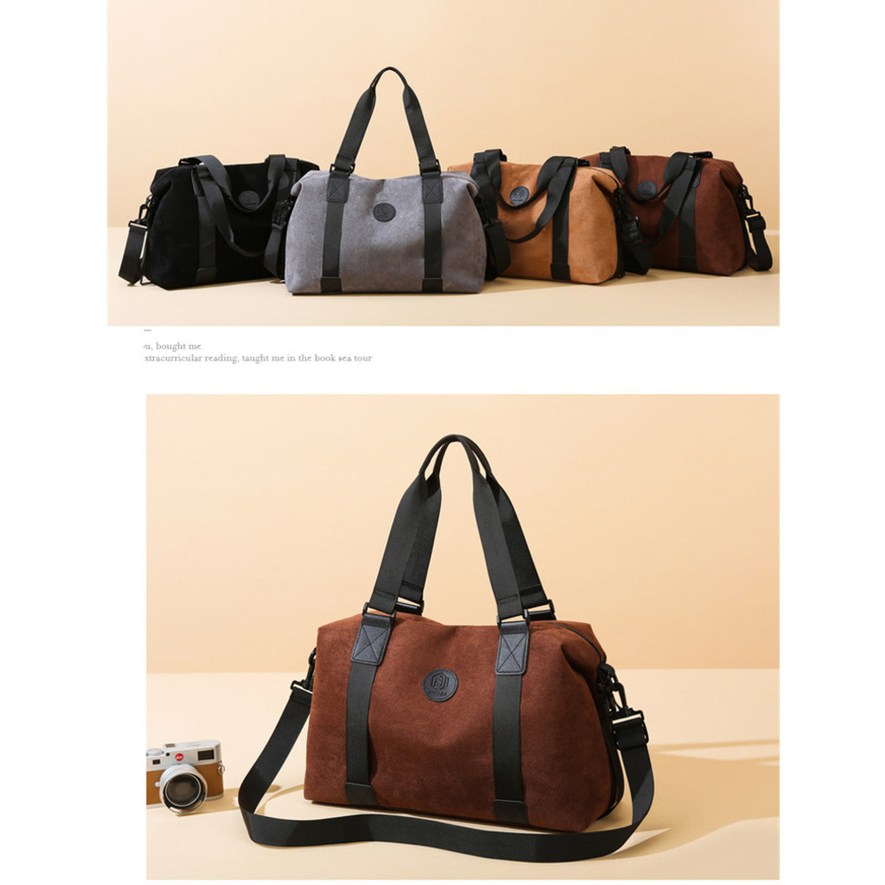 Suede Travel Tote Bag - Unisex Large Capacity Fashion Bag For Sports, Gym & Short Trips_desvips.com