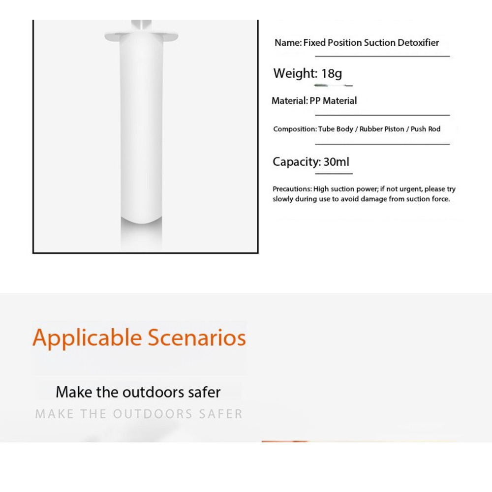 Outdoor Emergency Venom Vacuum Extractor | Portable Suction Tool For Snake/Insect/ Bee Stings & Pus/Blood Removal_desvips.com