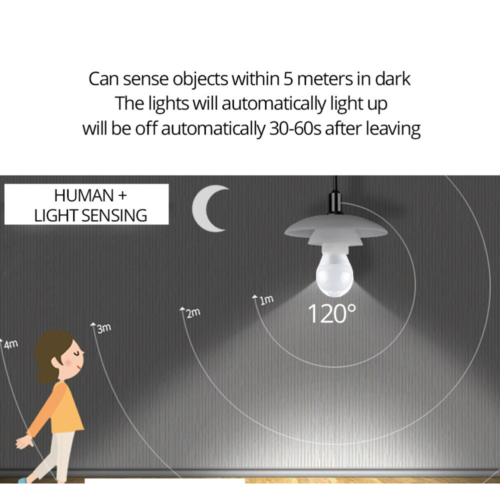 E27 LED Bulb PIR Motion Sensor 110V 220V 12W 15W 18W Dusk Dawn LED Light Lamps Spotlights Night Light For Home Stair Hallway_voghion.com