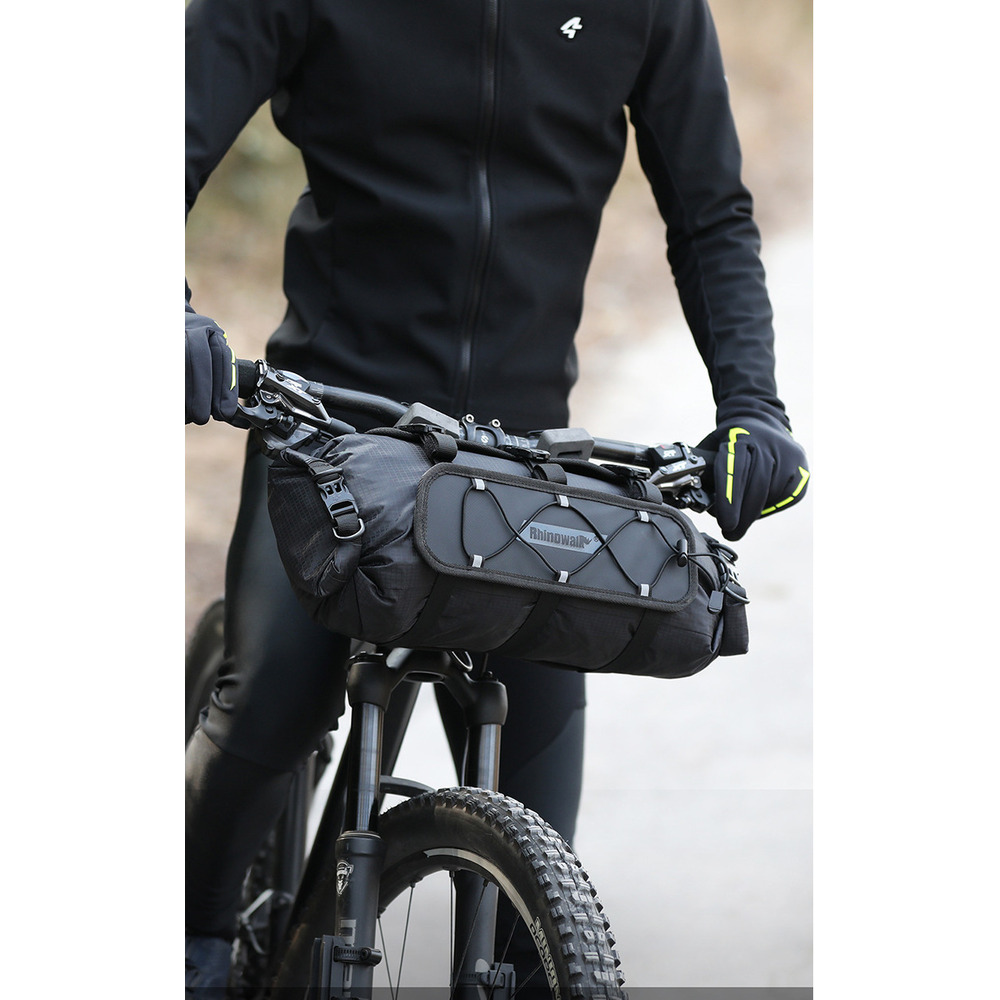 Lightweight Water-Resistant Bike Handlebar Bag, Front Mounted Bucket Bag With Inner Pocket For Cycling
_voghion.com