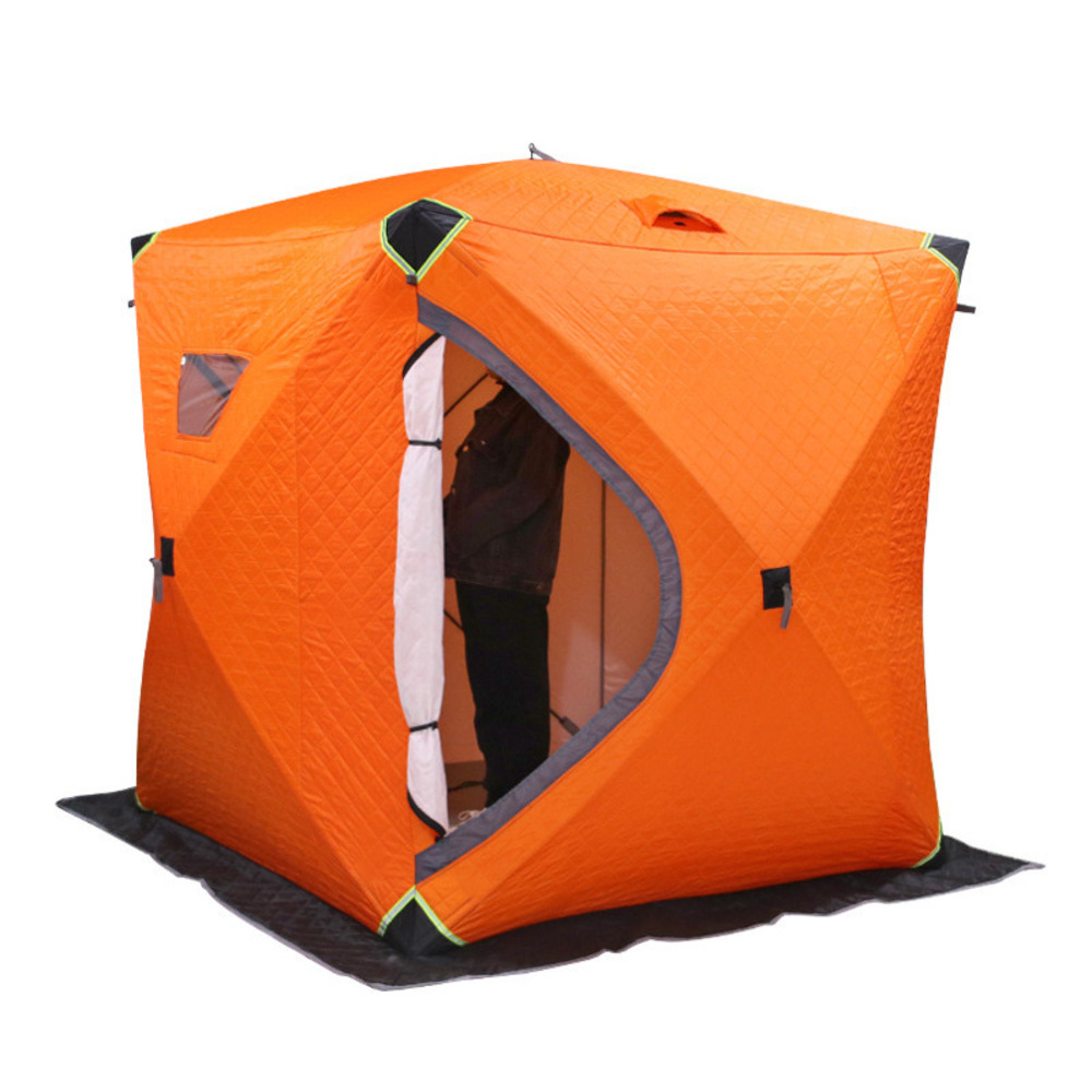 Outdoor Winter Ice Fishing Shelter, Thickened Insulated Portable Ice Shanty For Multi-Person Snow Fishing_voghion.com