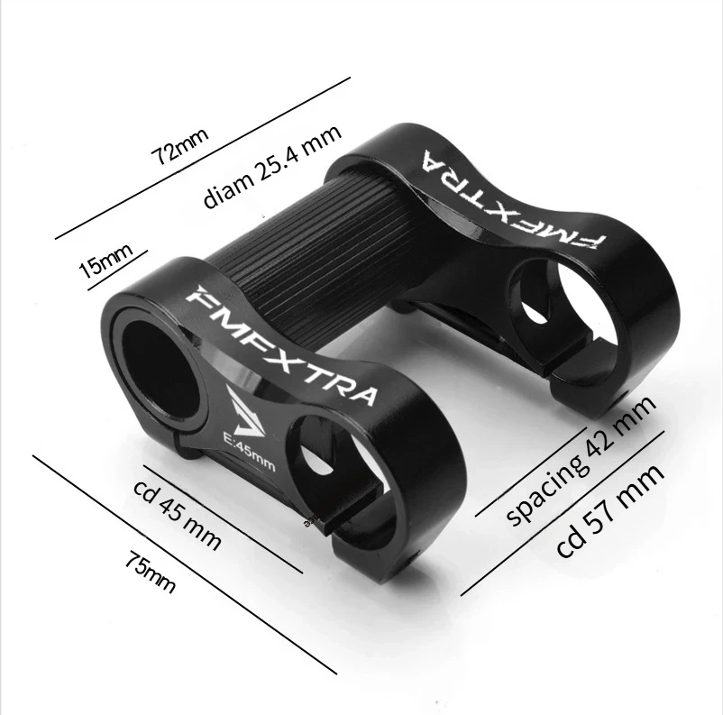 Bici pieghevole regolabile 25.4 Ultraleggera in lega di alluminio CNC con doppio attacco LP Bicycle Parts_voghion.com
