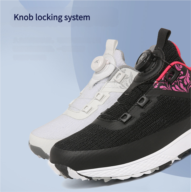 2025 Spring Summer New Women's With Fixed Spikes Breathable Golf Shoes_voghion.com