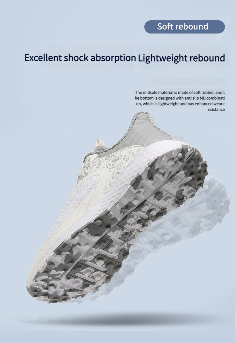 2025 Spring Summer New Women's With Fixed Spikes Breathable Golf Shoes_voghion.com