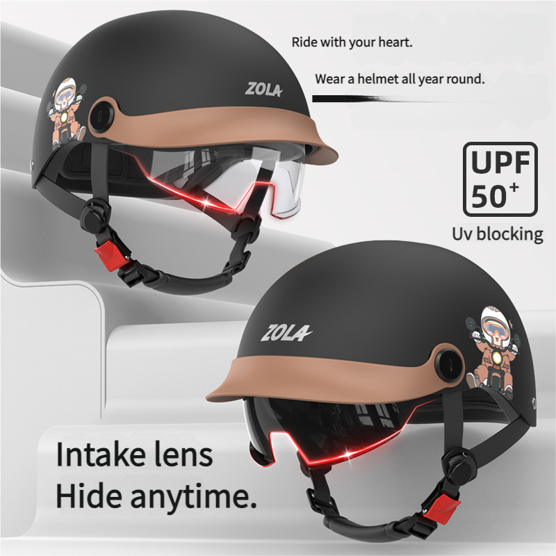 3C Certified Vehicle Duckbill For Men And Women, Summer Safety Helmet, Electric Scooter Motorcycle Sun Lightweight Half_voghion.com