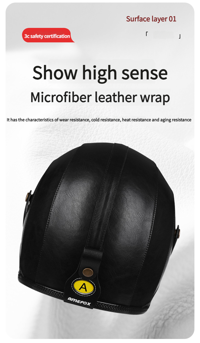 Casque de moto intégral en fibre de verre, petit format, en cuir, super fibre, unisexe, léger_voghion.com