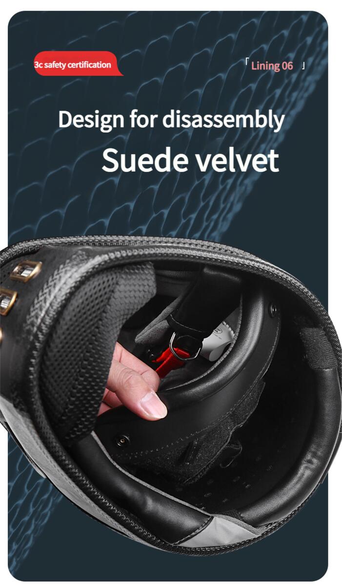 Casque de moto intégral en fibre de verre, petit format, en cuir, super fibre, unisexe, léger_voghion.com