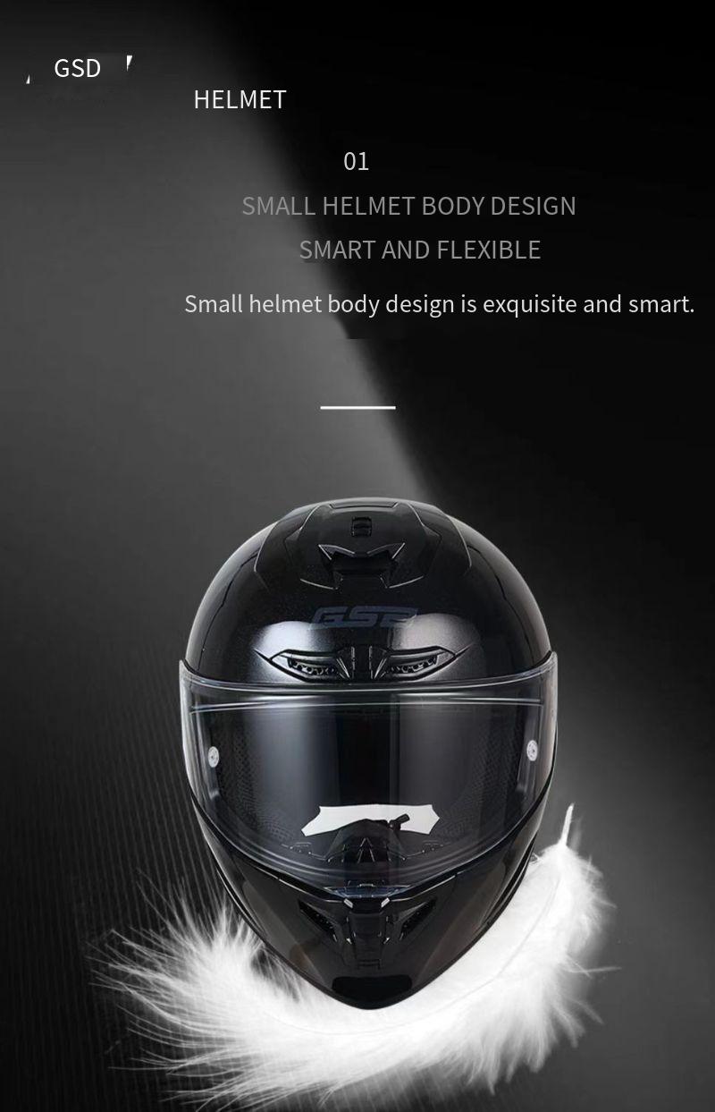 GSB361 Motorfiets Heren en Dames, Integraalhelm met Bluetooth, Geschikt voor Alle Seizoenen, 3C Gecertificeerde Helm_voghion.com