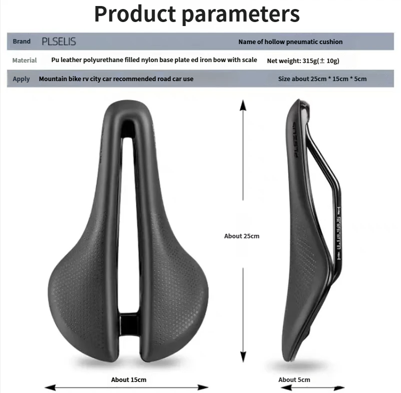 PLSELIS Bicycle Road Bike Short Nose Silicone Seat Cushion Anti-Slip Wear-Resistant Comfortable Riding Anti-Butt Pain_voghion.com