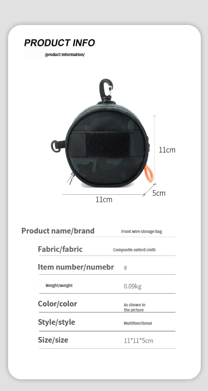 Köderzubehör Front Storage Line Box Multifunktionale tragbare Münzschlüssel Bluetooth Kopfhörer Kleine Hängetasche_voghion.com