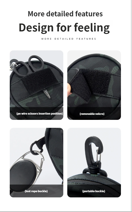 Köderzubehör Front Storage Line Box Multifunktionale tragbare Münzschlüssel Bluetooth Kopfhörer Kleine Hängetasche_voghion.com