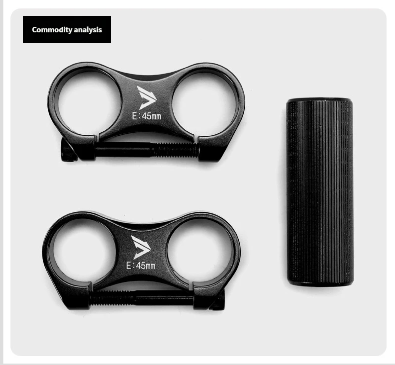 Bici pieghevole regolabile 25.4 Ultraleggera in lega di alluminio CNC con doppio attacco LP Bicycle Parts_voghion.com