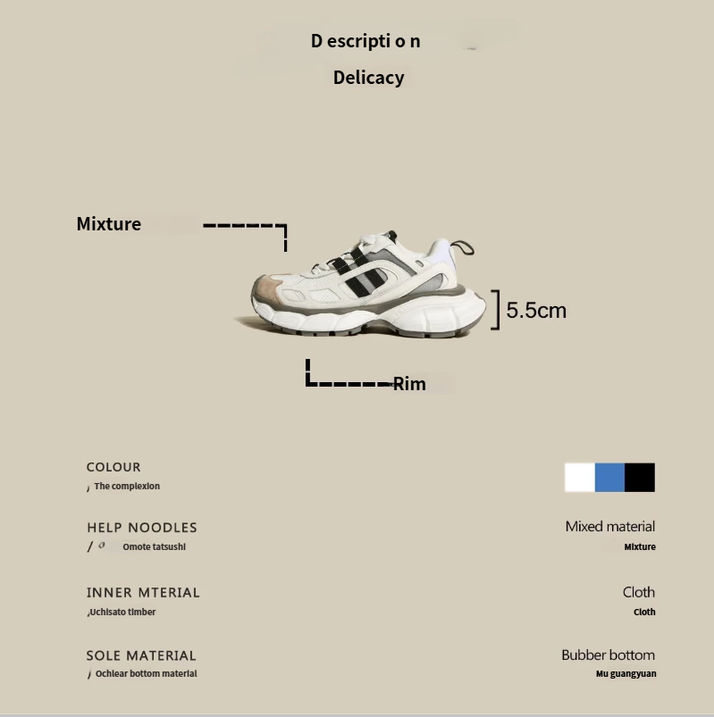 Coole Dad-Schuhe im angesagten Stil, Color-Blocking, dicke Sohle, atmungsaktives Mesh, vielseitige Freizeitsneaker für Damen, Frühling und_voghion.com