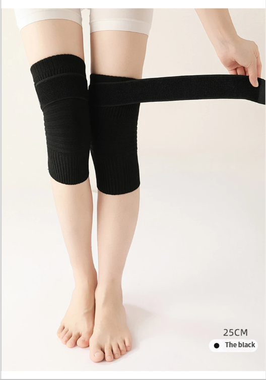Cinghia di lana calda vecchie gambe fredde uomini e donne ginocchiere sport articolari antiscivolo stanza climatizzata_voghion.com
