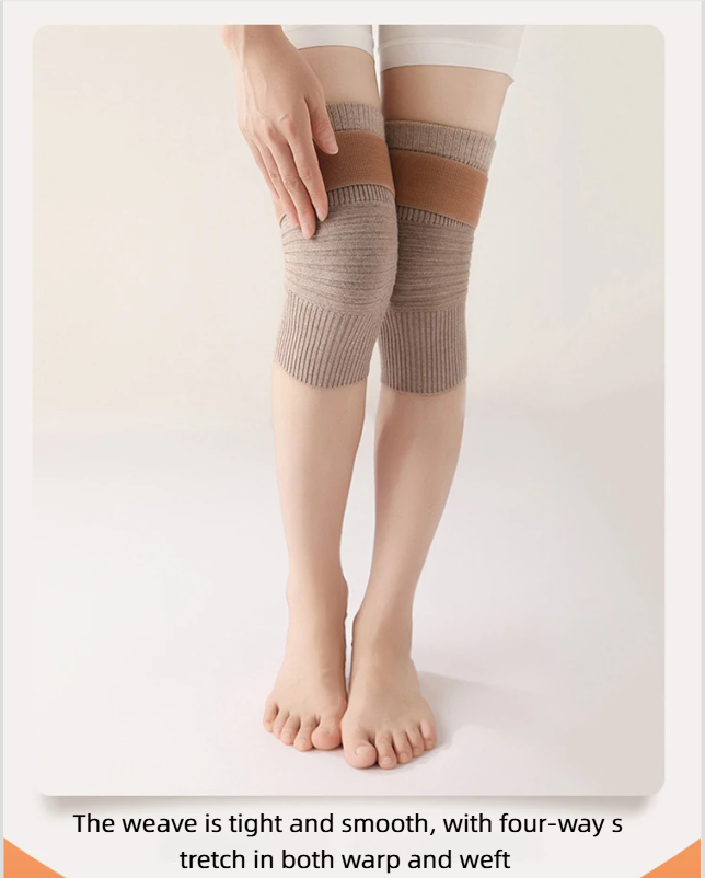 Cinghia di lana calda vecchie gambe fredde uomini e donne ginocchiere sport articolari antiscivolo stanza climatizzata_voghion.com