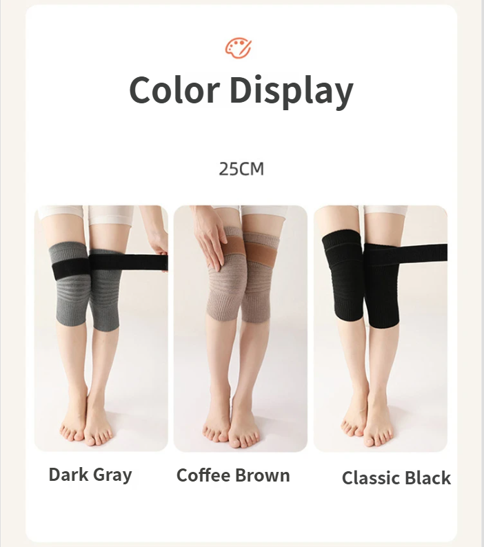 Cinghia di lana calda vecchie gambe fredde uomini e donne ginocchiere sport articolari antiscivolo stanza climatizzata_voghion.com