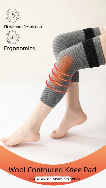 Cinghia di lana calda vecchie gambe fredde uomini e donne ginocchiere sport articolari antiscivolo stanza climatizzata_voghion.com