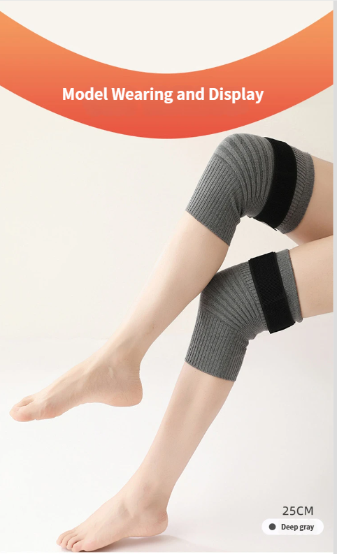 Cinghia di lana calda vecchie gambe fredde uomini e donne ginocchiere sport articolari antiscivolo stanza climatizzata_voghion.com