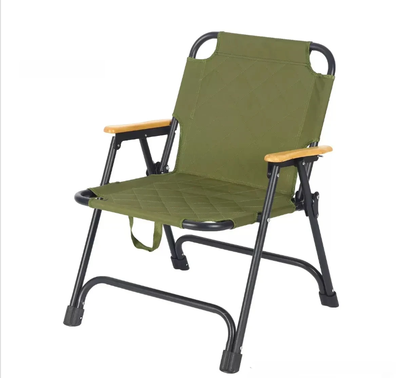 Sedia pieghevole portatile da campeggio per esterni, con schienale per balcone, per pesca, Kermit_voghion.com