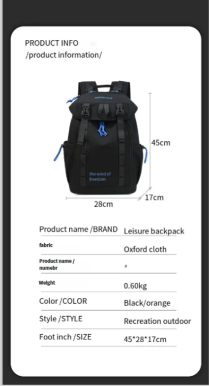 Waterproof Outdoor Backpack For Men Large Capacity Hiking Rucksack_voghion.com