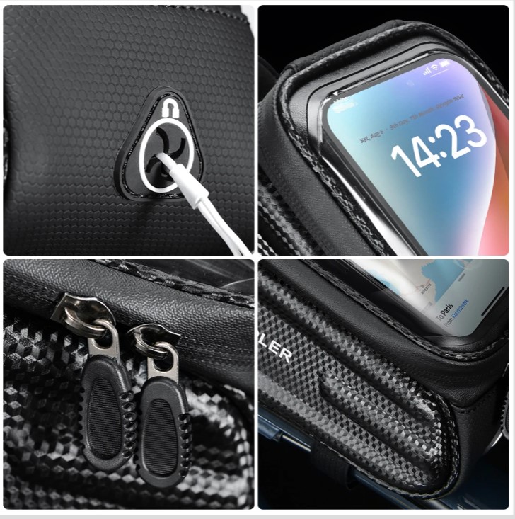 Bicycle Phone Bag Waterproof Front Frame Storage For Mtb And Road_voghion.com