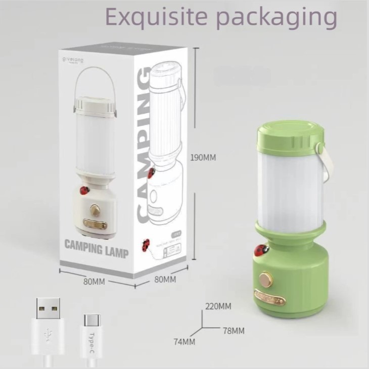 Outdoor Camping Lantern Ladybug Shaped Rechargeable Led Light_voghion.com