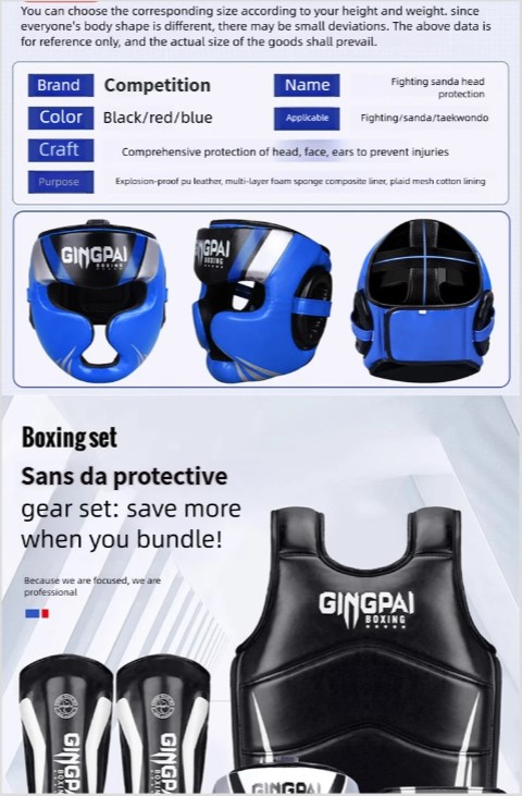 Thickened Full-face Boxing Helmet For Mma And Muay Thai Training_voghion.com