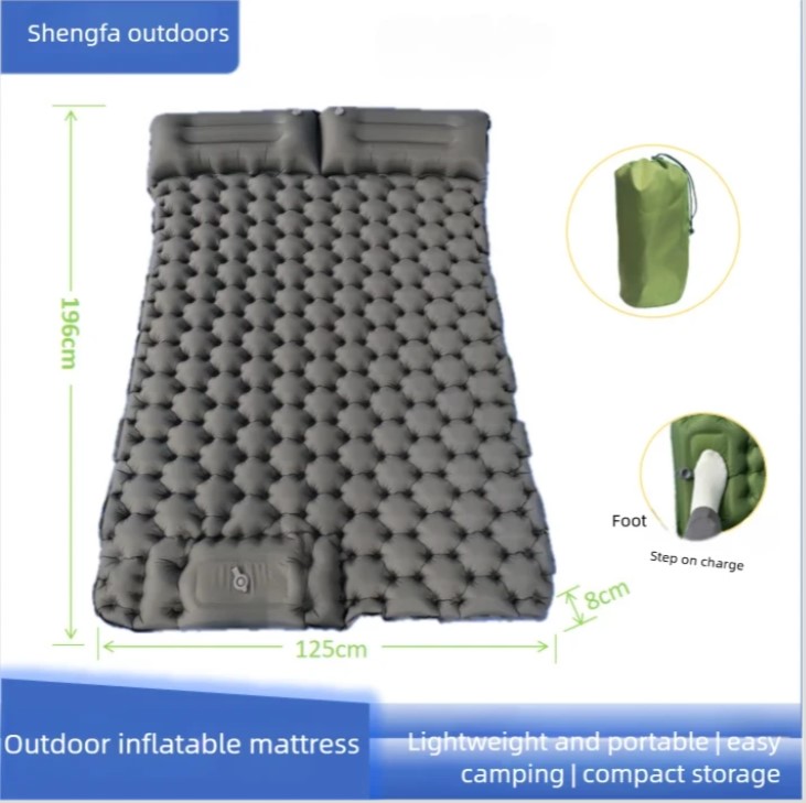 2-Person Inflatable Camping Mattress, Portable Waterproof Air Pad For Outdoor Camping, Travel & Car Use_voghion.com