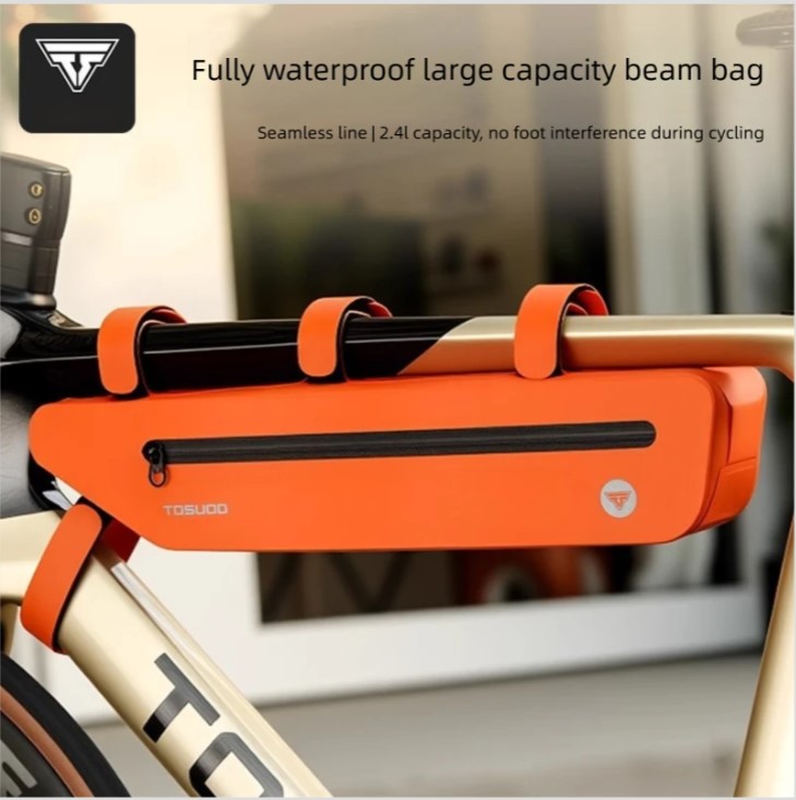 Waterproof Bike Frame Bag, Slim Front Tube Bag For Mountain & Road Bikes, Cycling Saddle Bag Accessory_voghion.com