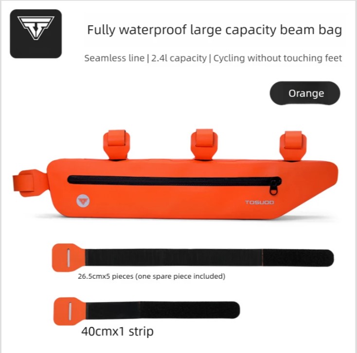 Waterproof Bike Frame Bag, Slim Front Tube Bag For Mountain & Road Bikes, Cycling Saddle Bag Accessory_voghion.com