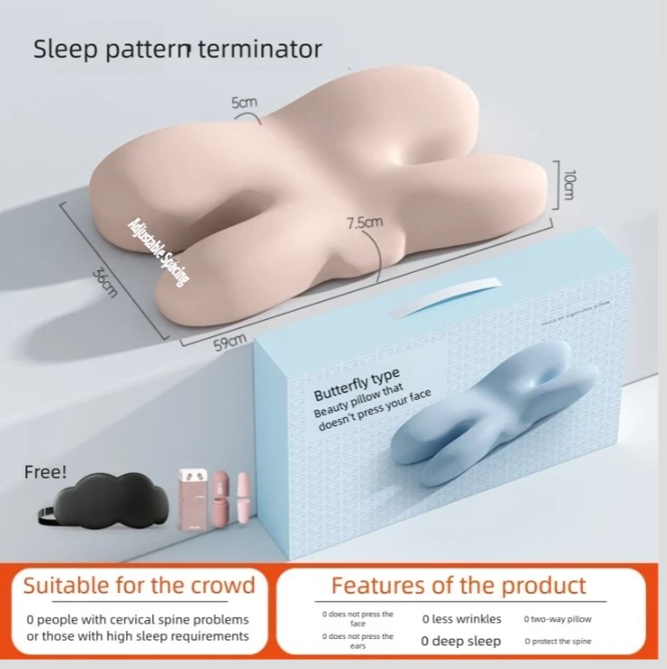 Ergonomic Neck Support Travel Pillow For Deep Sleep And Camping_voghion.com