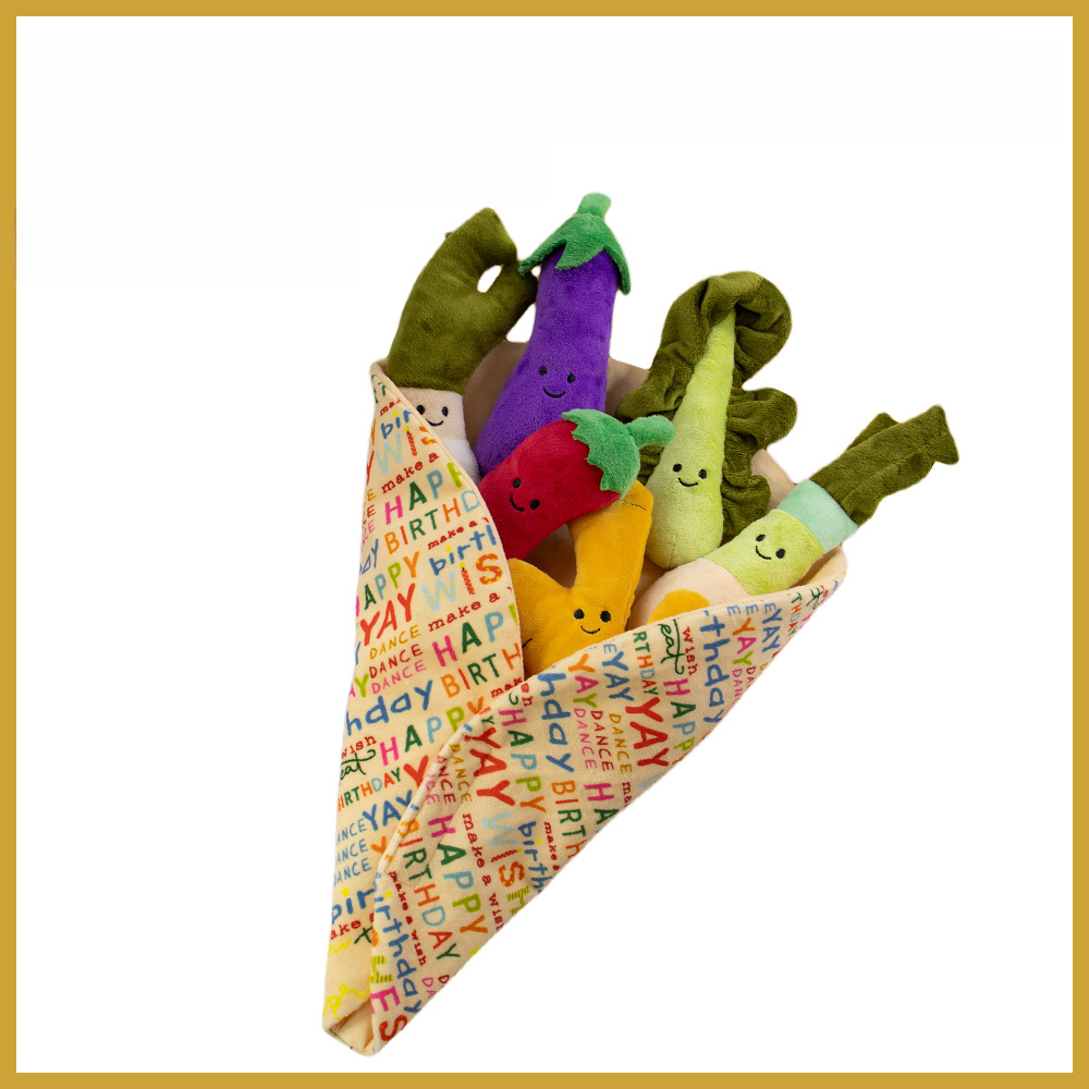 Chonghao Vegetable - Set di 6 giocattoli per cani di taglia grande e piccola, per interni ed esterni, con suono e addestramento._voghion.com
