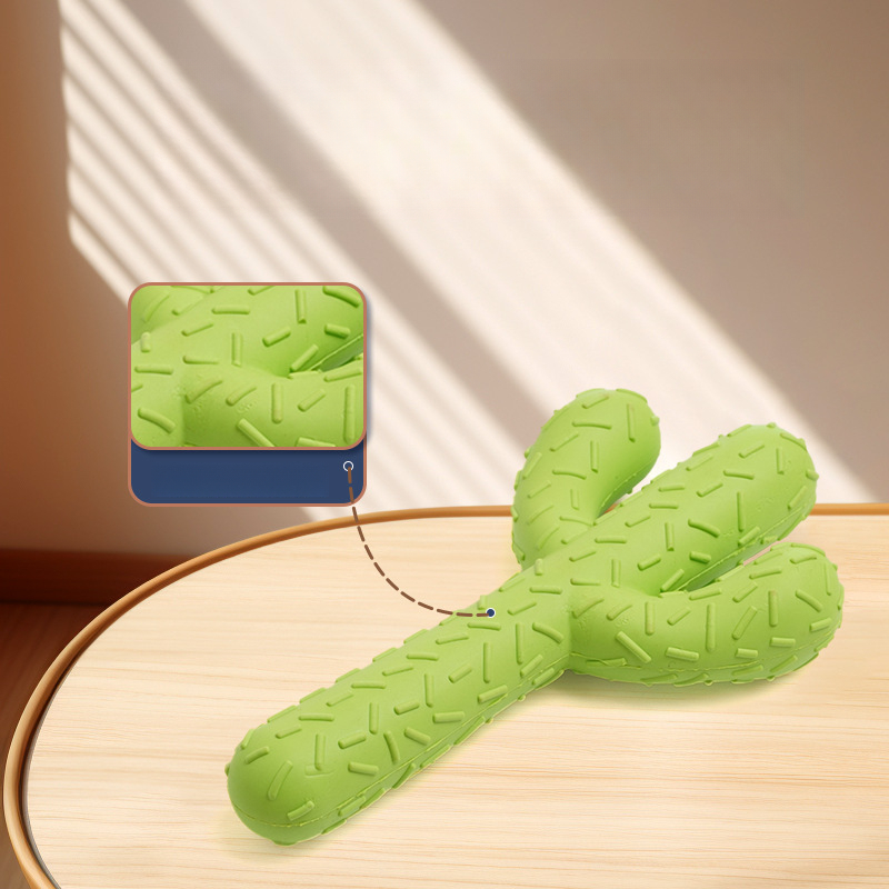 Teeth Cleaning And Chewing Simulation Toy Cactus Self-Entertainment Boredom Relief Puppy Rubber Large Dog Pet Supplies_voghion.com
