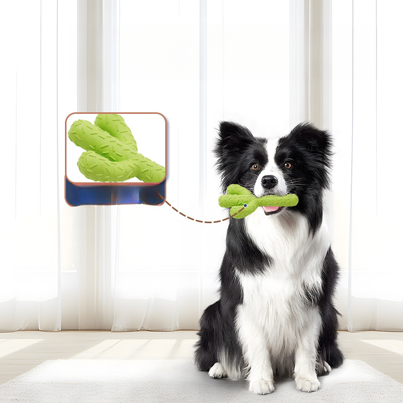 Teeth Cleaning And Chewing Simulation Toy Cactus Self-Entertainment Boredom Relief Puppy Rubber Large Dog Pet Supplies_voghion.com